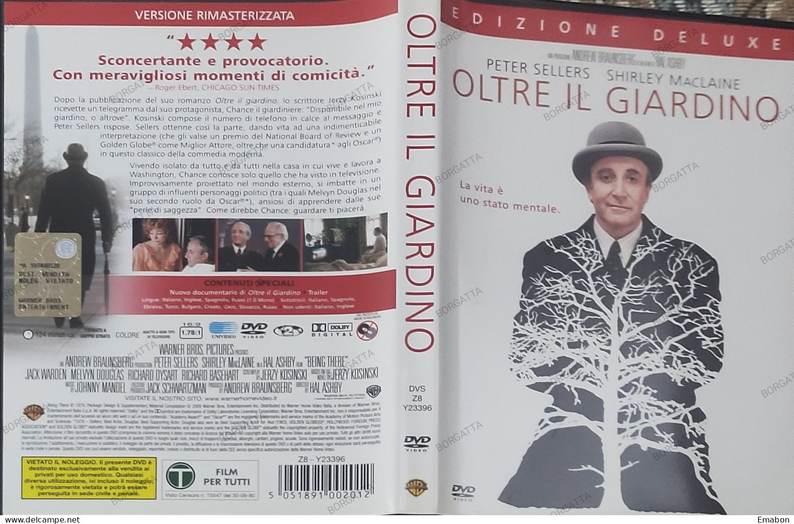 BORGATTA - DRAMMA- Dvd  " OLTRE IL GIARDINO " PETER SELLERS,- PAL 2 - WARNER 2009-  USATO In Buono Stato - Drame