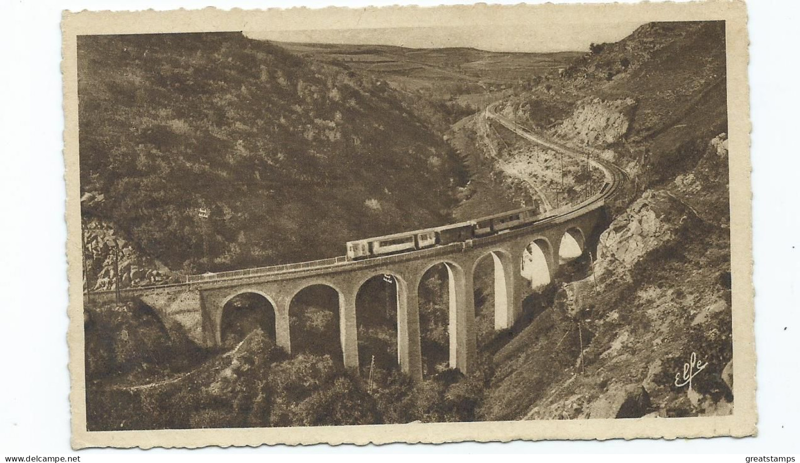 Postcard  Pyranees -ocean. La Viaduct De La Cabanasse Unused With Train - Ouvrages D'Art