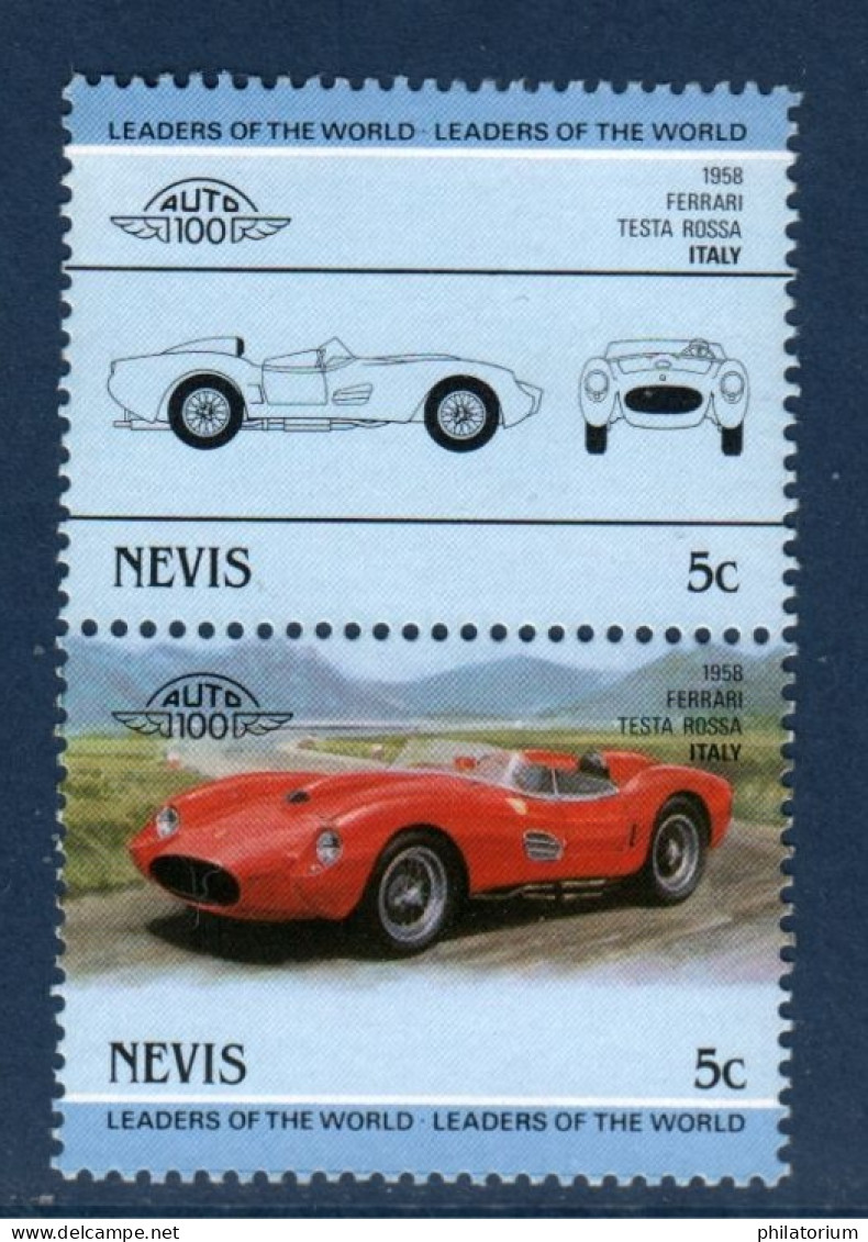 Nevis, YV , Mi 234, 235, SG 251, 252, Ferrari Testa Rossa, 1958, - Anguilla (1968-...)