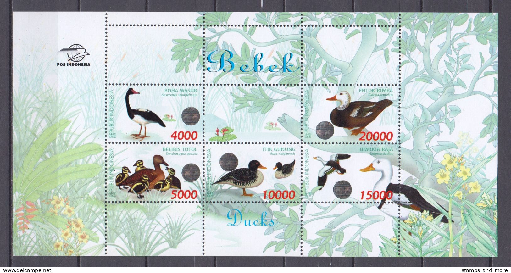 Indonesia 1998 Mi Kleinbogen Mi 1828-1832 MNH GOOSE - Pauwen