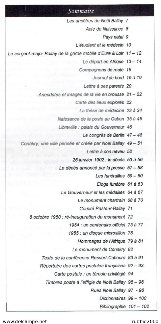 NOEL BALLAY 1847 FONTENAY SUR EURE 1902 SAINT LOUIS DU SENEGAL AFRIQUE OCCIDENTALE FRANCAISE CENTENAIRE DE SON DECES - Centre - Val De Loire