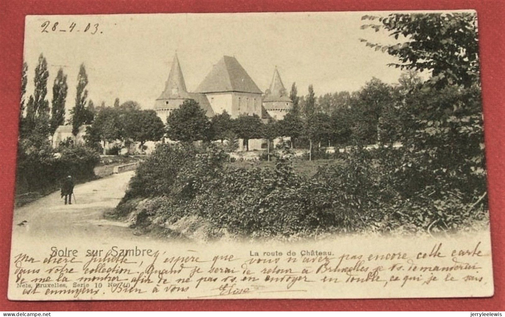 SOLRE SUR SAMBRE - La Route De Château    -   1903   - - Erquelinnes