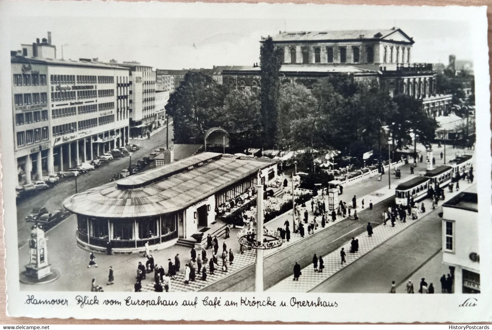 Hannover, Blick Vom Europahaus Auf Café Am Kröpcke U.Opernhaus, 1955 - Hannover