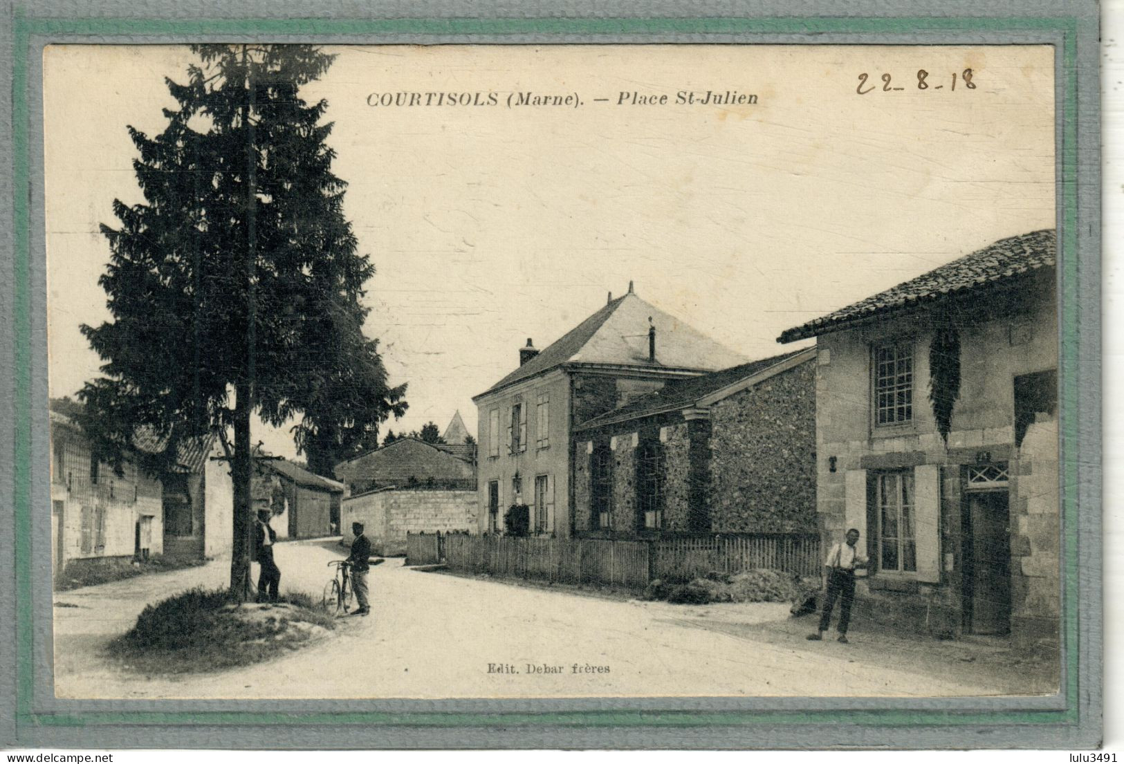 CPA - COURTISOLS (51) - Aspect De La Place Saint-Julien En 1918 - Courtisols