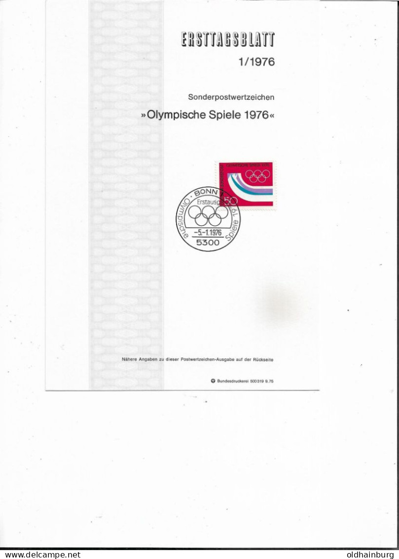 2012j: BRD- ETB 1976, Olympische Spiele - Verano 1976: Montréal