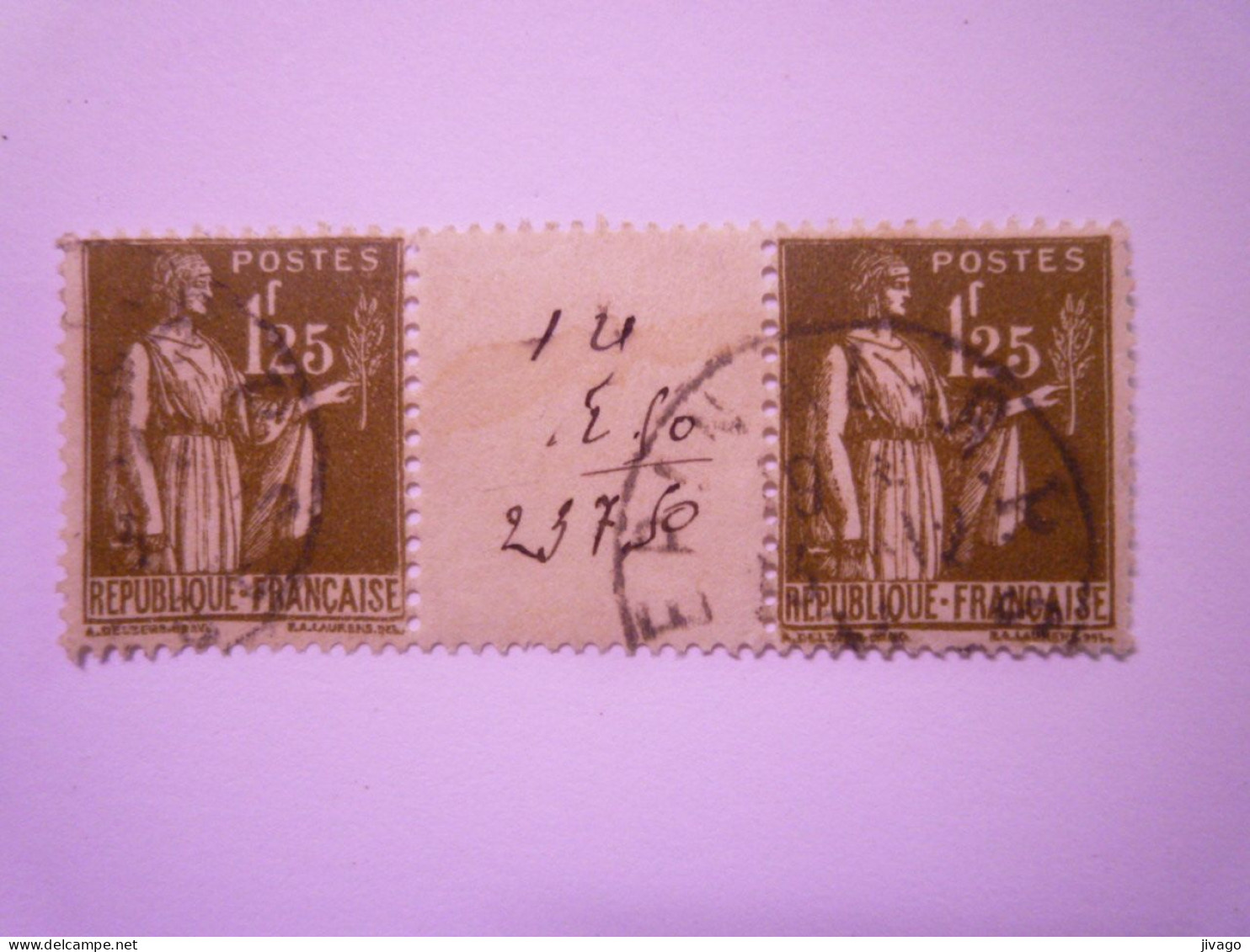 2024 - 807  TYPE PAIX  1,25F  X 2 Avec Intervalle    XXX - Altri & Non Classificati