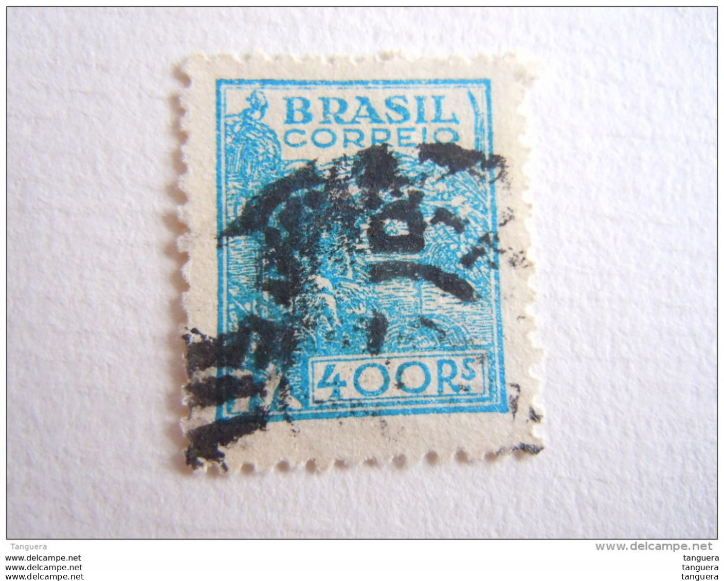 Brazilie Bresil Brasilien Brasil 1941-48 Série Courante Filigrane O Agriculture  Yv 386 O - Gebraucht