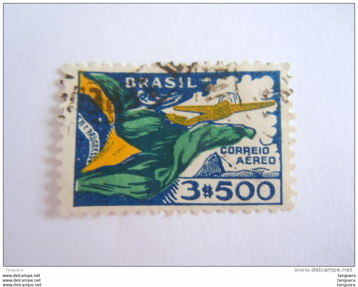 Brazilie Bresil Brasilien Brasil 1933-39 Série Courante Avion Et Drapeau Filigrane M  Yv PA 31a O - Posta Aerea