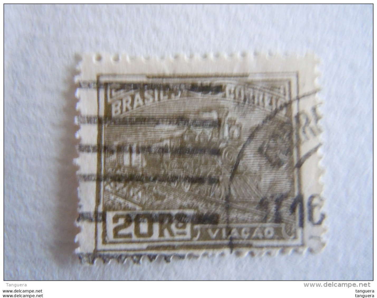 Brazilie Bresil Brasilien Brasil 1920-41 Série Courante Train Filigrane A Yv 164 (B) O - Gebraucht