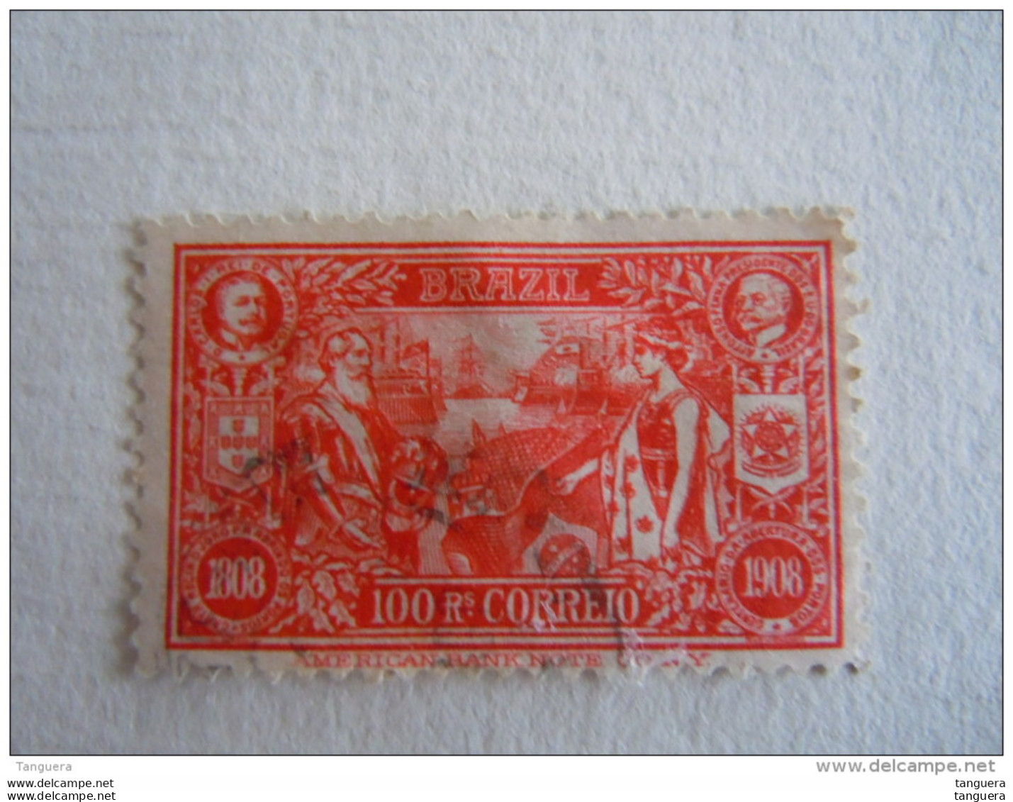 Brazilie Bresil Brasilien Brasil 1908 Centenaire Ouverture Des Ports Au Commerce Bateau Boten Yv 143 O - Used Stamps