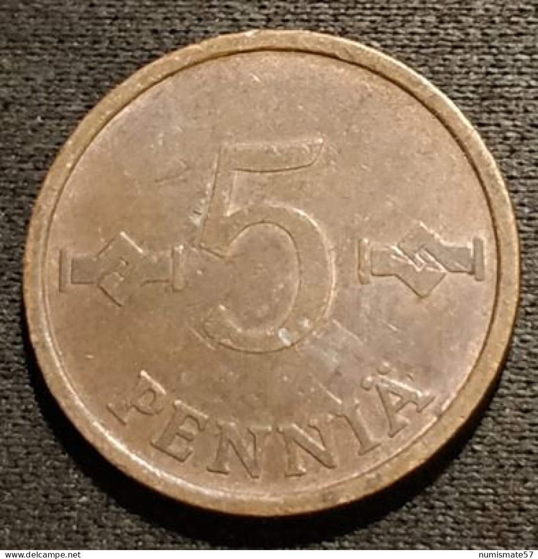 FINLANDE - FINLAND - 5 PENNIA 1966 - KM 45 - Finlande