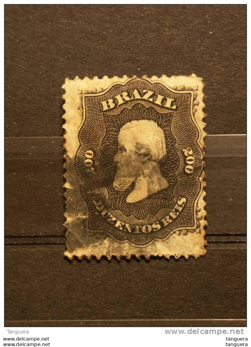 Brazilie Bresil Brasilien Brasil 1866 Empereur Pedro II Papier Blanc  Yv 28 (A) O - Gebruikt