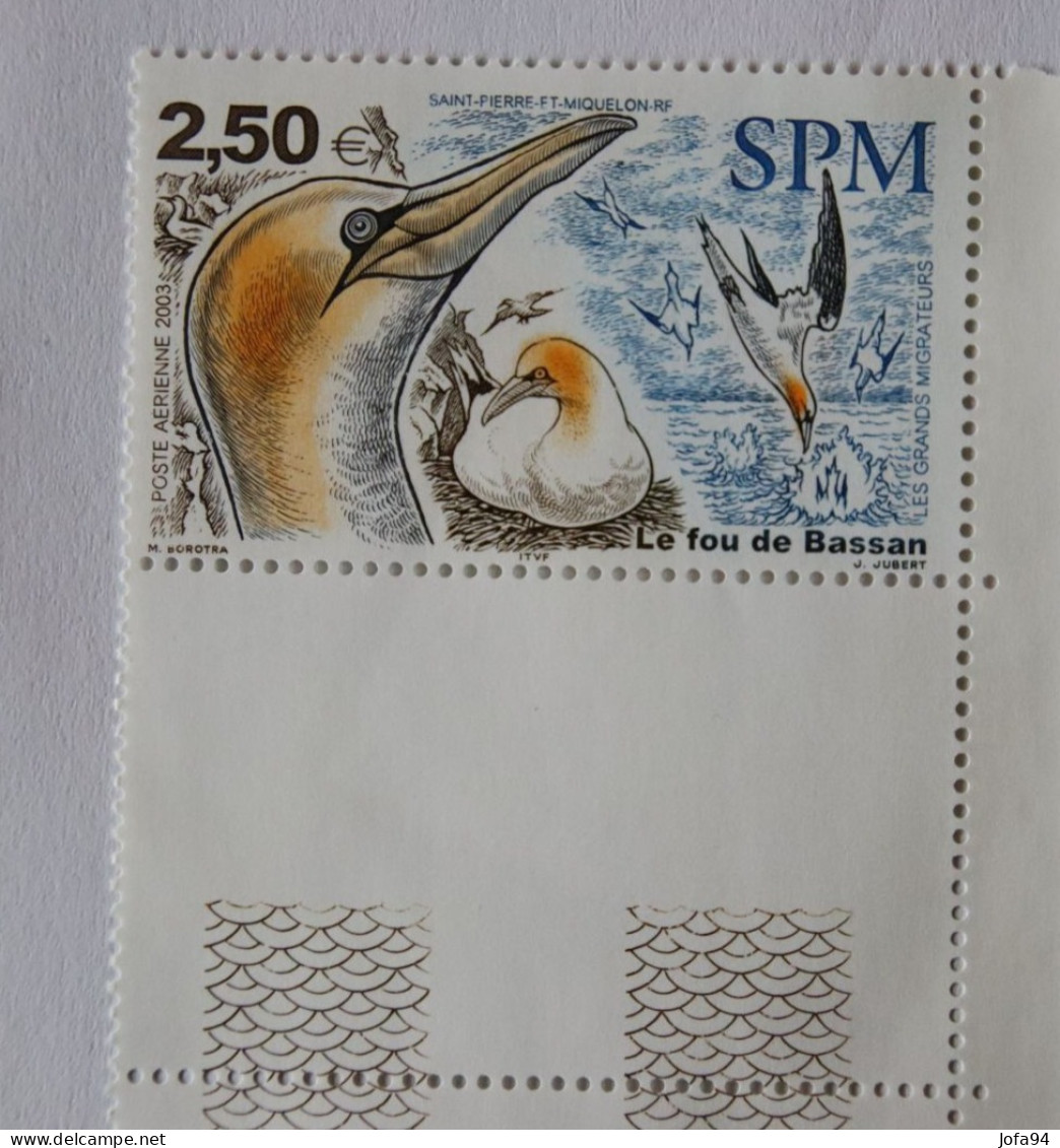 SPM 2003 Faune Oiseaux  Fou De Bassan  PA 83   Neuf - Unused Stamps