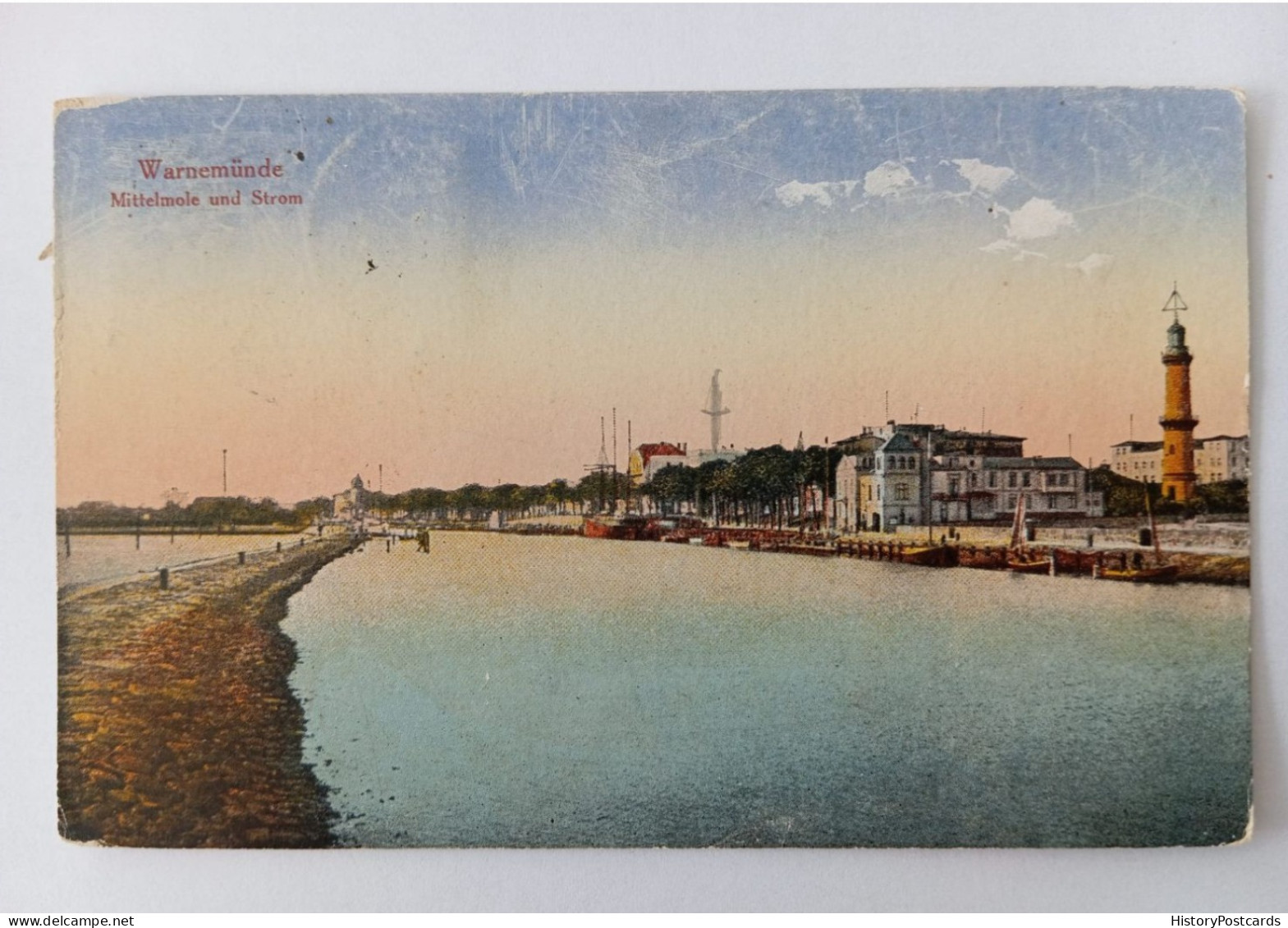 Warnemünde, Mittelmole Und Strom, Rostock, 1919 - Rostock