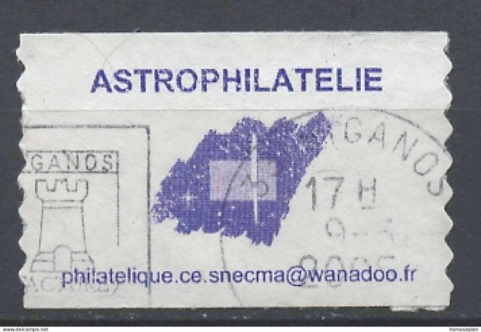 France - Frankreich érinnophilie 2001 Y&T N°V(2) - Michel N°ZF(?) (o)  - Astrophilatélie - Aviazione