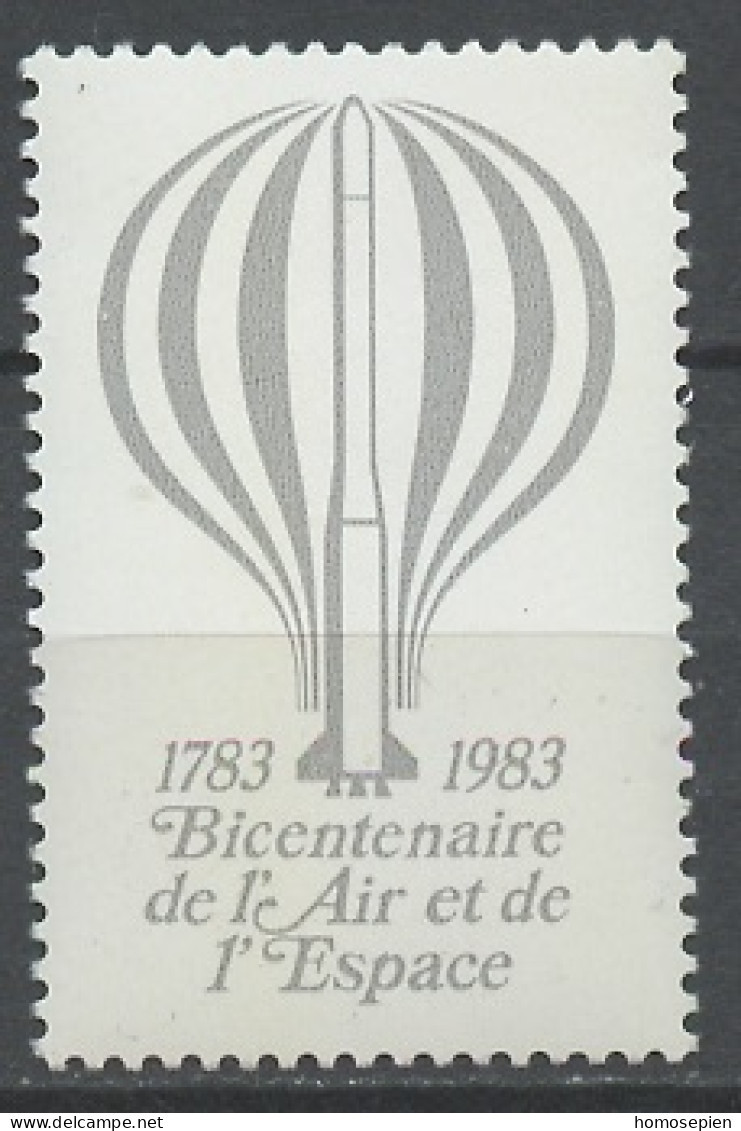 France - Frankreich érinnophilie 1983 Y&T N°V(1) - Michel N°ZF(?) ***  - Bicentenaire De L'air Et De L'espace - Luftfahrt