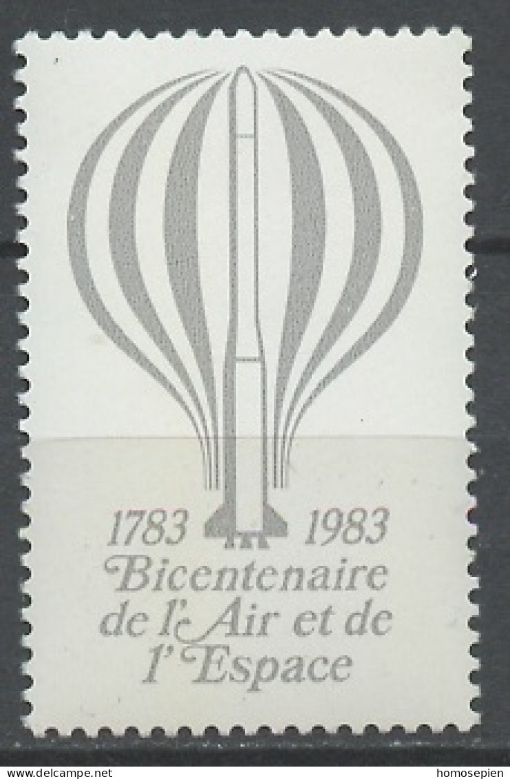 France - Frankreich érinnophilie 1983 Y&T N°V(1) - Michel N°ZF(?) ***  - Bicentenaire De L'air Et De L'espace - Aviación