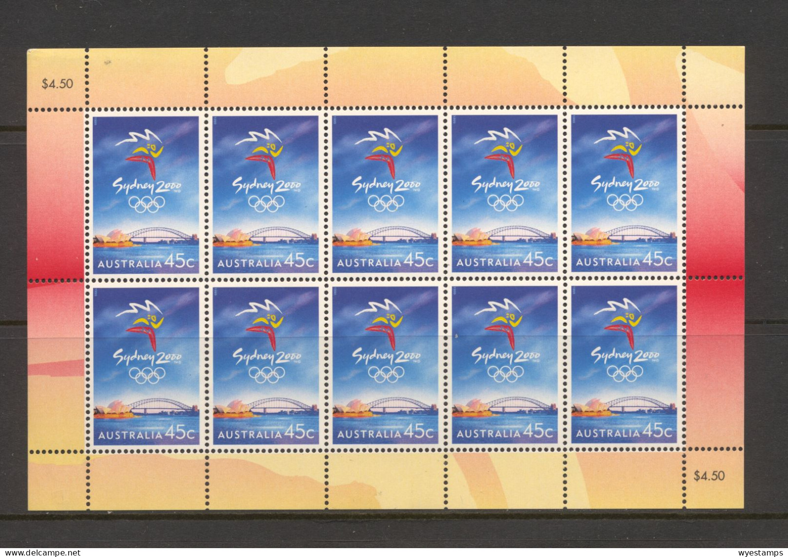 Australia 1999  SG 1902 Olympics Sydney Sheet Of 10  MNH - Summer 2000: Sydney