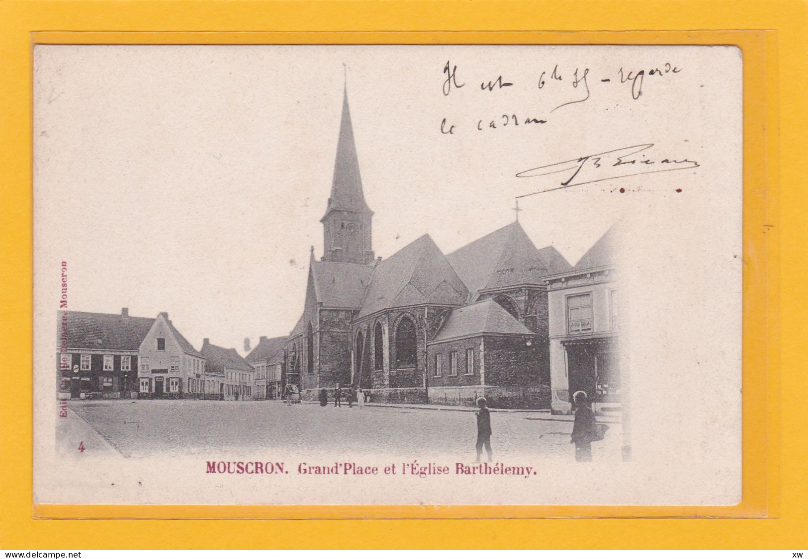 BELGIQUE - HAINAUT - WALLONNIE - MOUSCRON - GRAND'PLACE ET L'EGLISE BARTHELEMY - ANIMATION -A0708 - Mouscron - Moeskroen