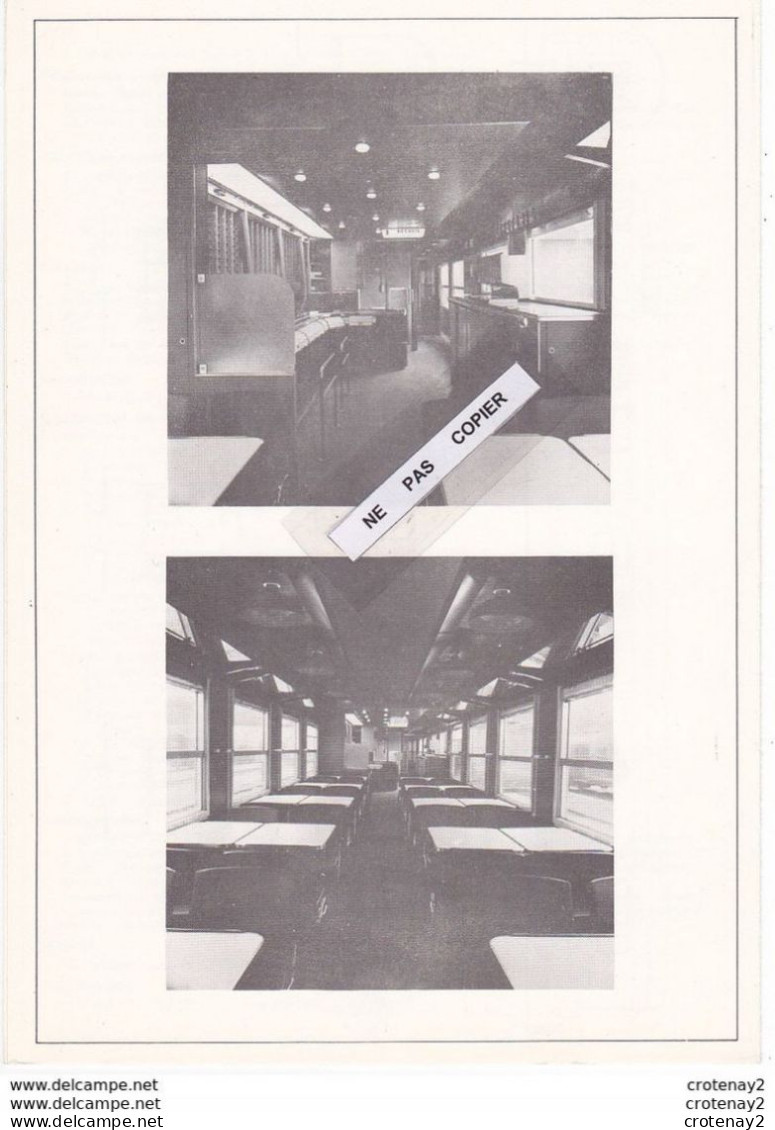 Train Wagons Fiche Technique 2 Volets Wagon Voiture SNCF Restaurant Gril Express Voir Scans (3) Fiche De Décembre 1973 - Railway
