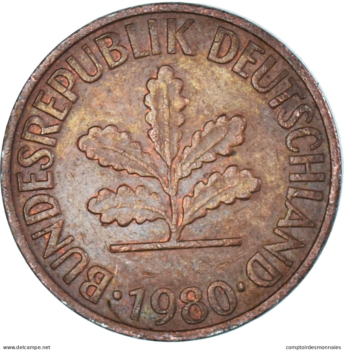 Monnaie, Allemagne, 2 Pfennig, 1980 - 2 Pfennig