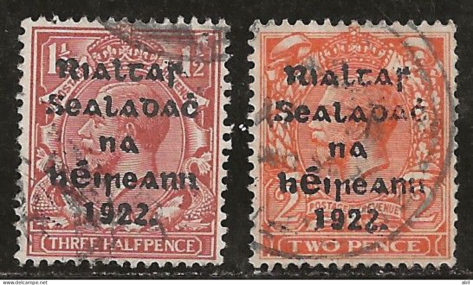 Irlande 1922 N° Y&T : 3 Et 4 Obl. - Used Stamps