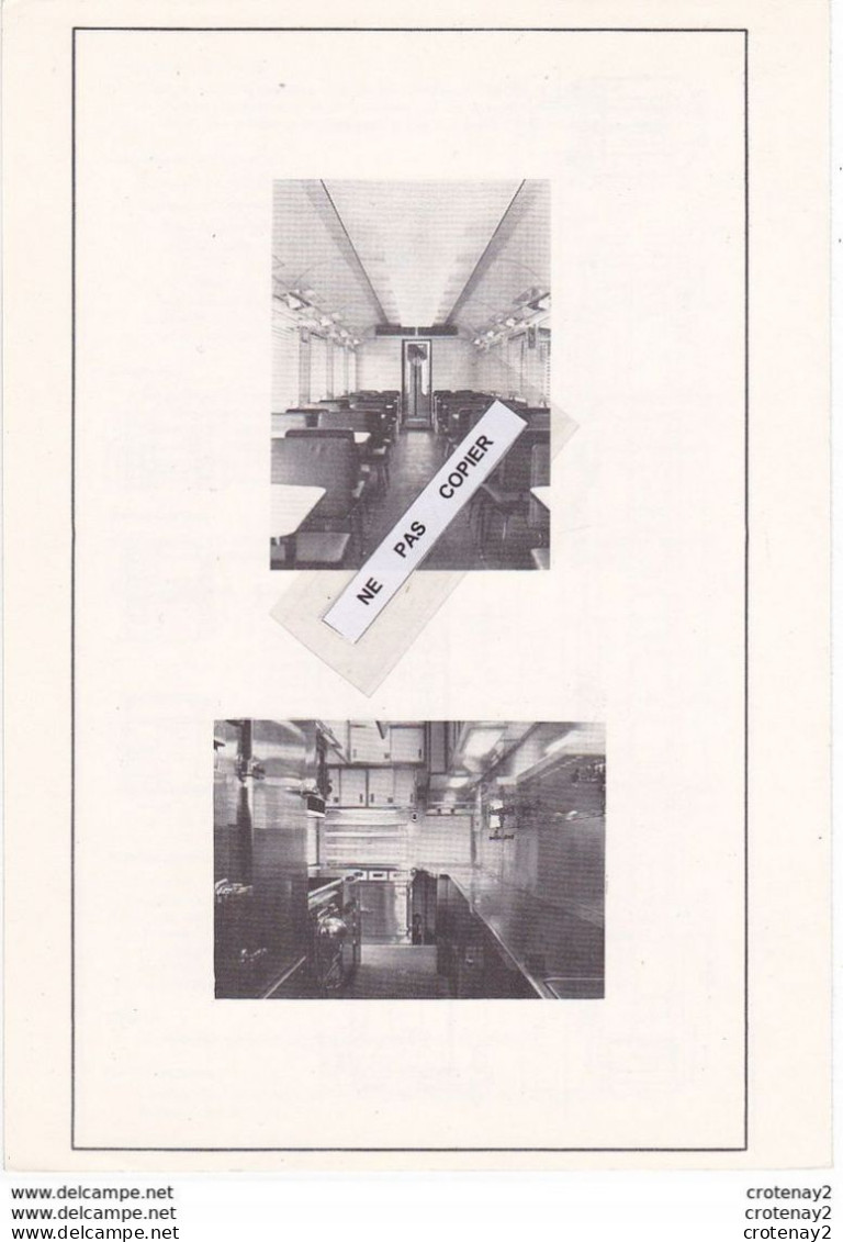 Train Wagons Fiche Technique 2 Volets Wagon Voiture Restaurant SNCF Voir Scans (3) Fiche De Février 1975 - Spoorweg