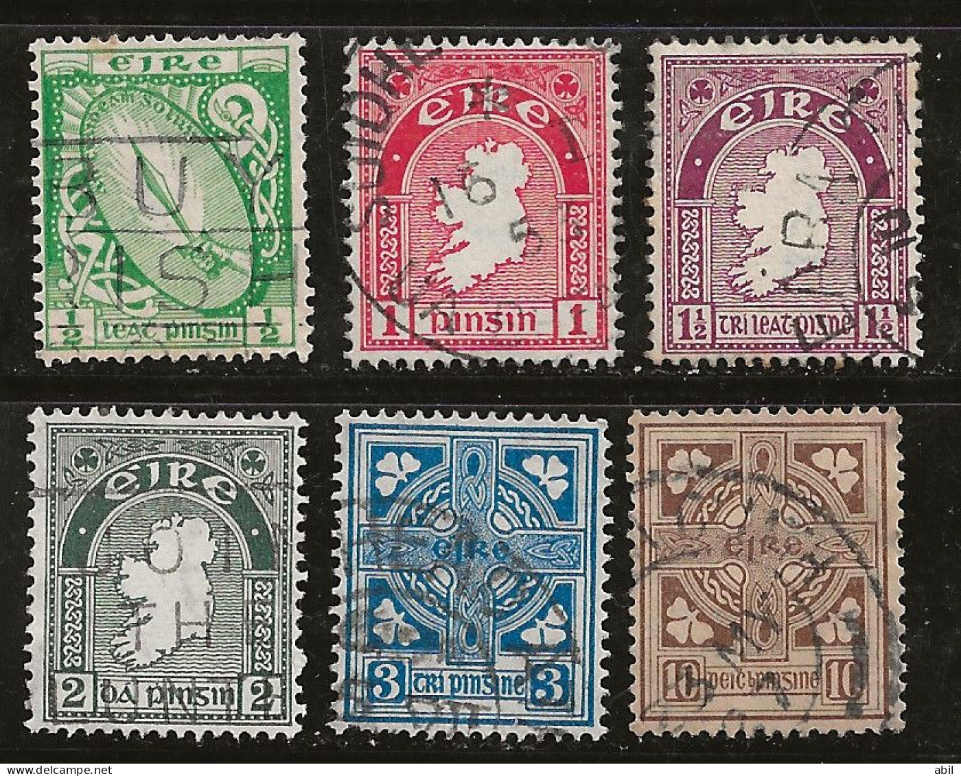 Irlande 1922-1924 N° Y&T : 40 à 43,45 Et 50 Obl. - Used Stamps