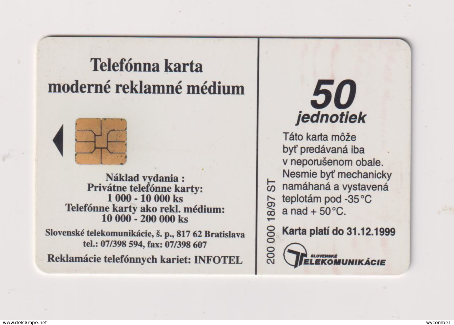 SLOVAKIA  - Kozeny Pastierski Opasok Chip Phonecard - Slowakei
