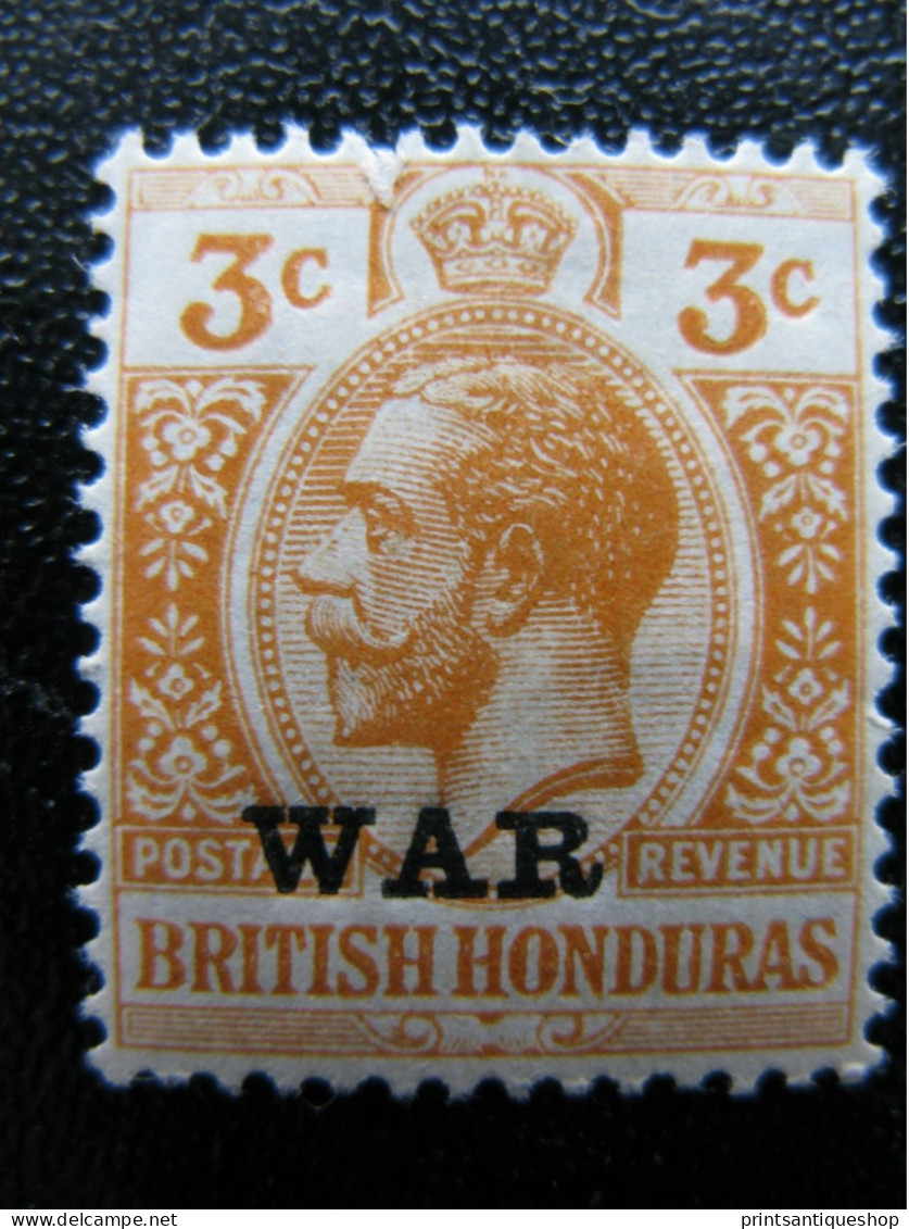 Lot 5 Stamps British Honduras, KING GEORGE VI  (1917, SG 118,  War Overprint) - Honduras Britannique (...-1970)