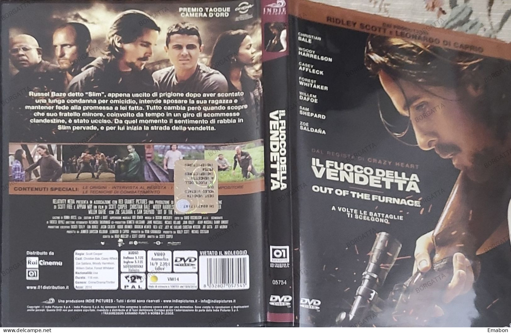 BORGATTA - DRAMMA - 2Dvd  " IL FUOCO DELLA VENDETTA " BALE, AFFLECK, SALDANA - INDIE 2014- USATO In Buono Stato - Drama