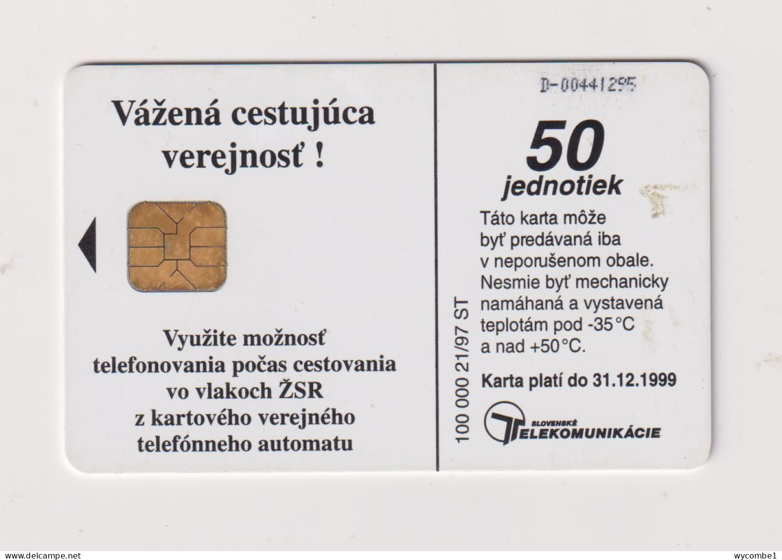 SLOVAKIA  - Train Chip Phonecard - Slovakia