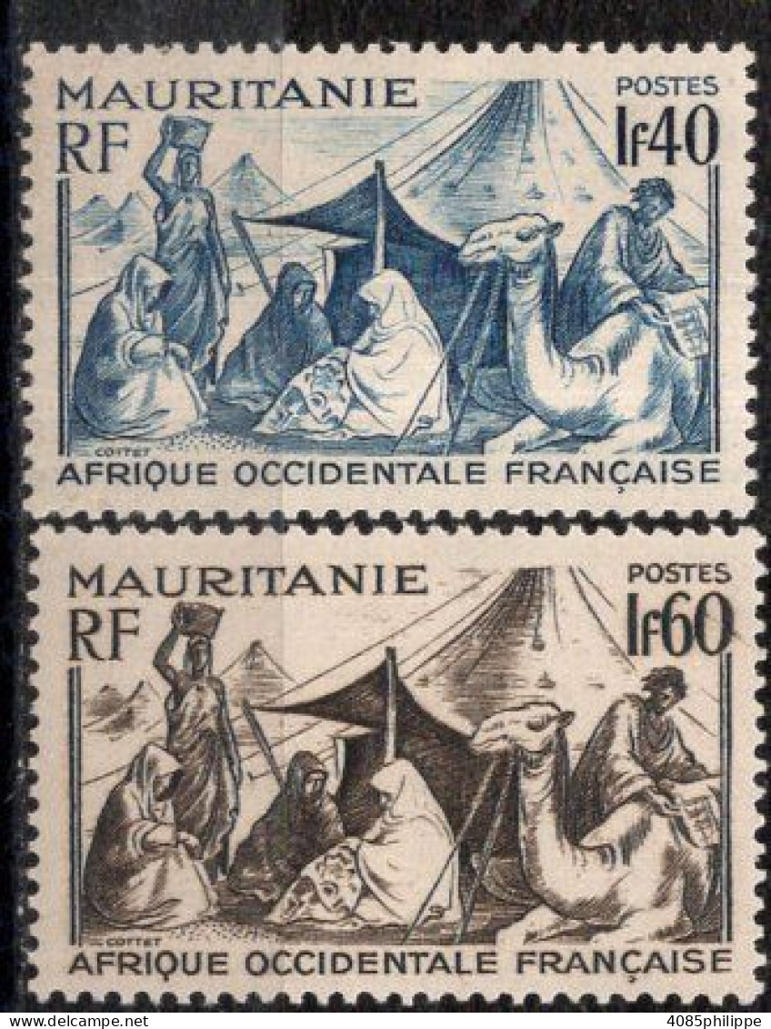 Mauritanie Timbres-poste N°112* & 113* Neufs Charnières TB Cote : 3€50 - Neufs