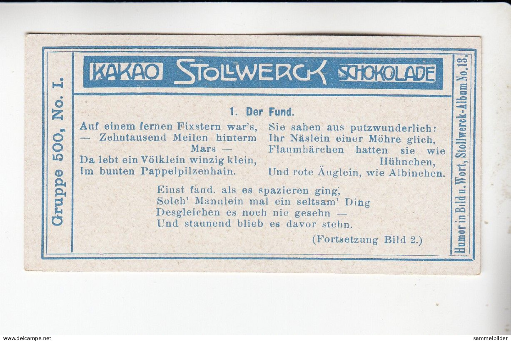 Stollwerck Album No 13 Das Rote Ei  Der Fund       Grp 500 #1 Von 1912 - Stollwerck