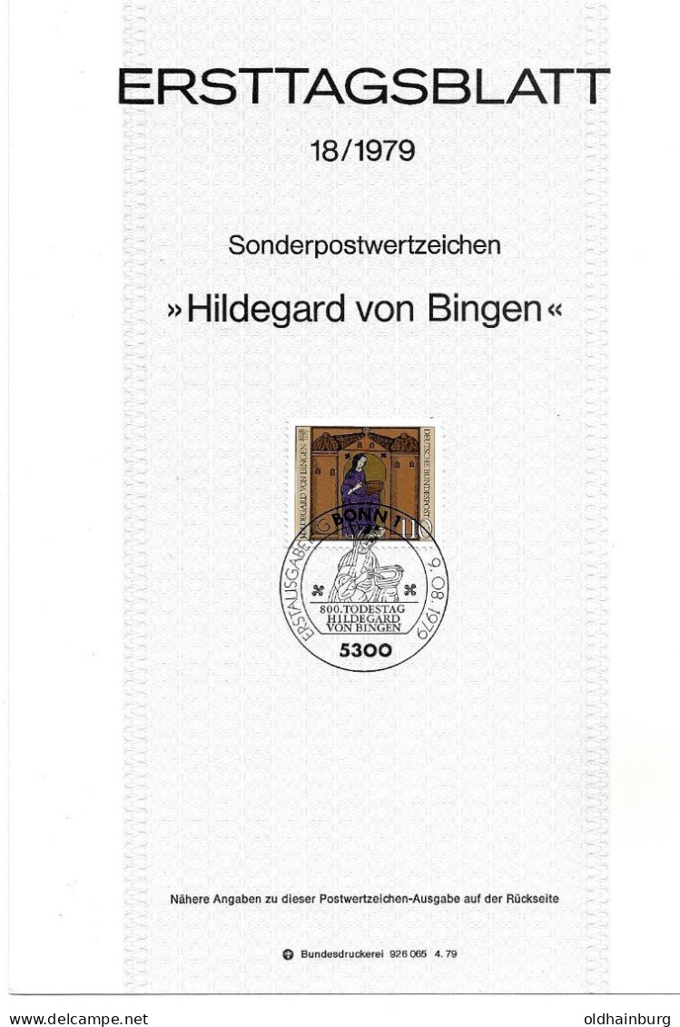 2037a: BRD- ETB 1979, Hildegard Von Bingen - Geneeskrachtige Planten