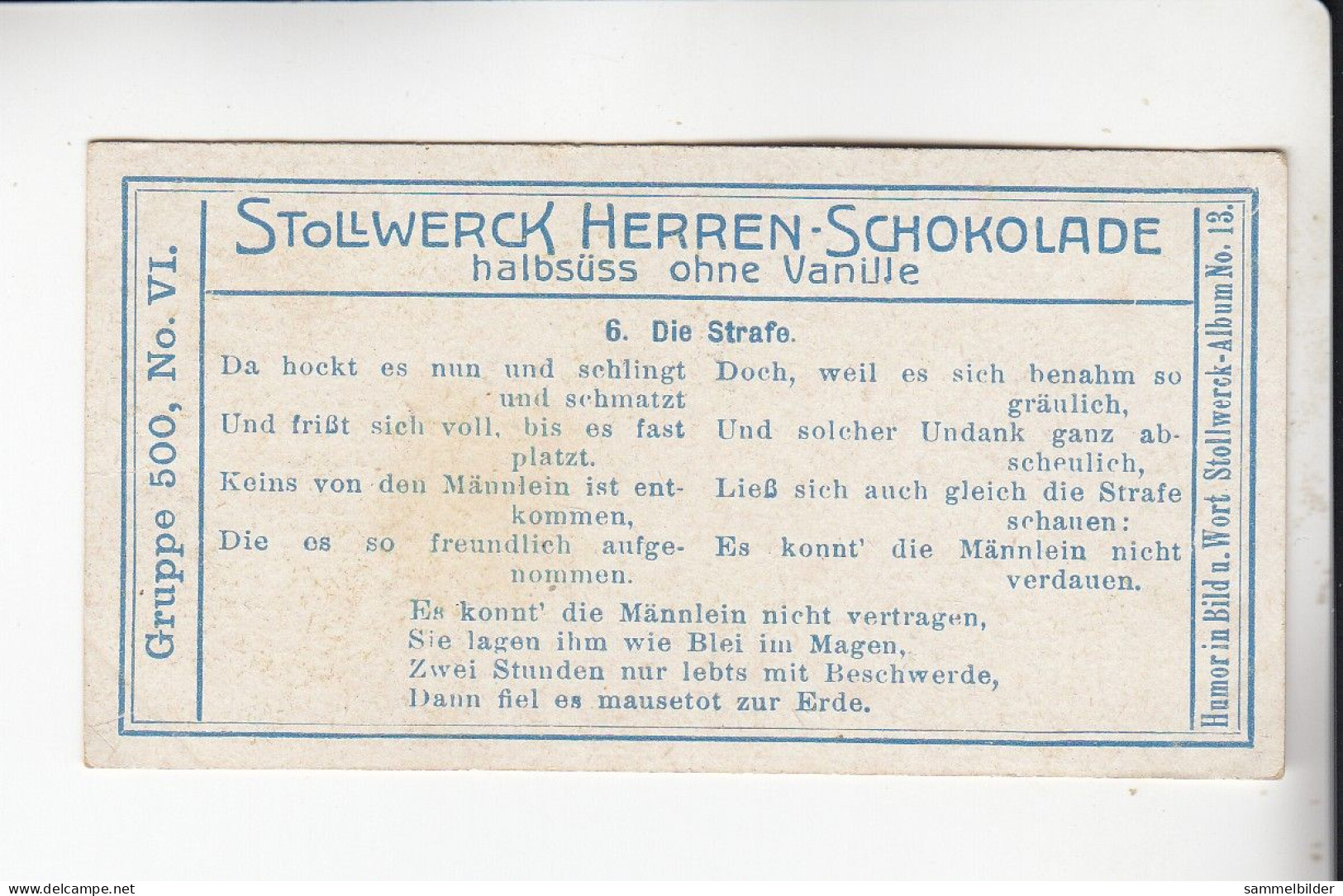 Stollwerck Album No 13 Das Rote Ei  Die Strafe      Grp 500 #6 Von 1912 - Stollwerck