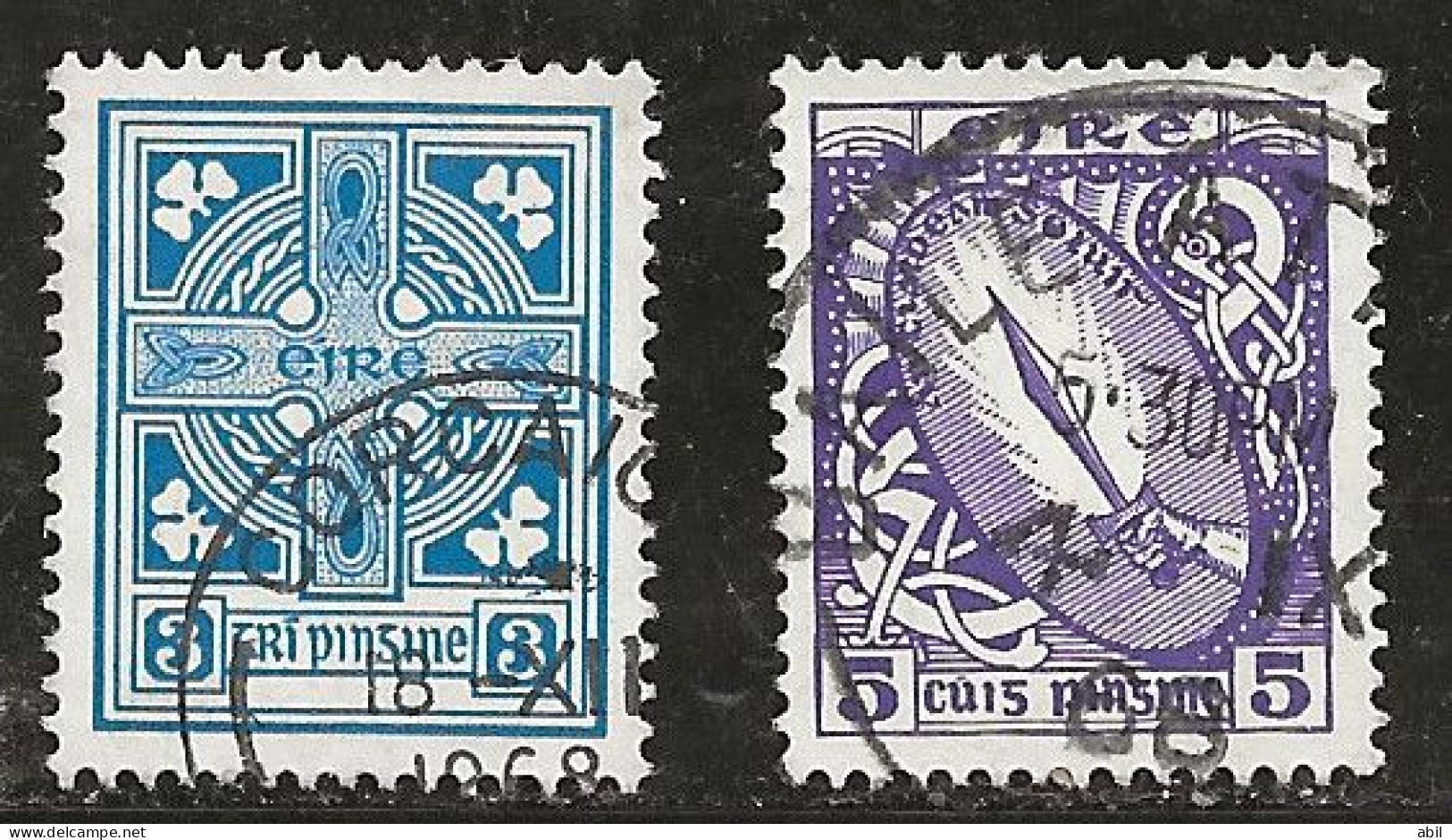 Irlande 1967 N° Y&T : 193 Et 194 Obl. - Gebraucht