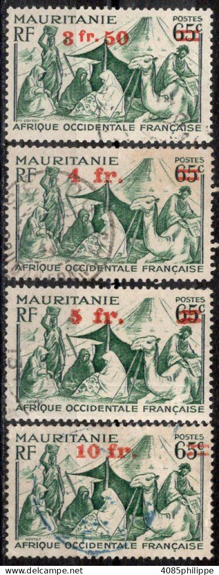 Mauritanie Timbres-poste N°133 à 136 Oblitérés TB Cote : 4€50 - Used Stamps
