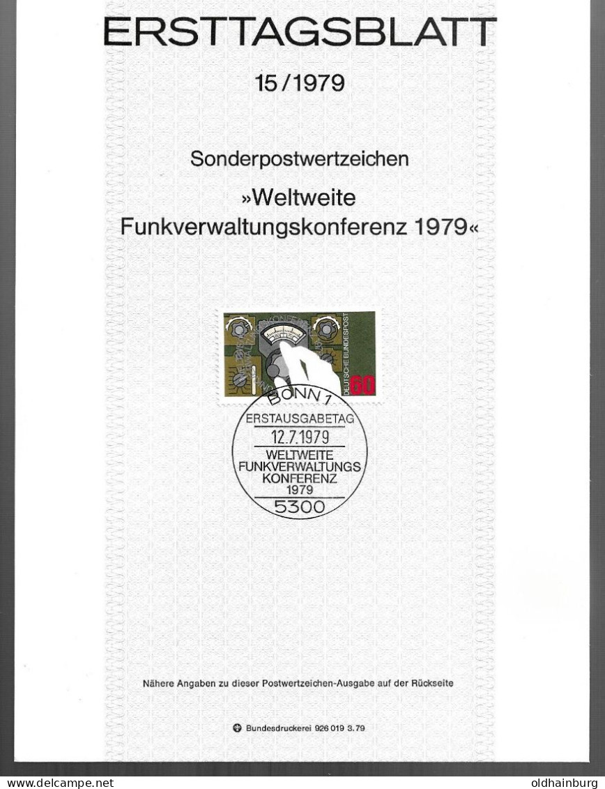 2037d: BRD- ETB 1979, Funkverwaltungskonferenz - Fisica