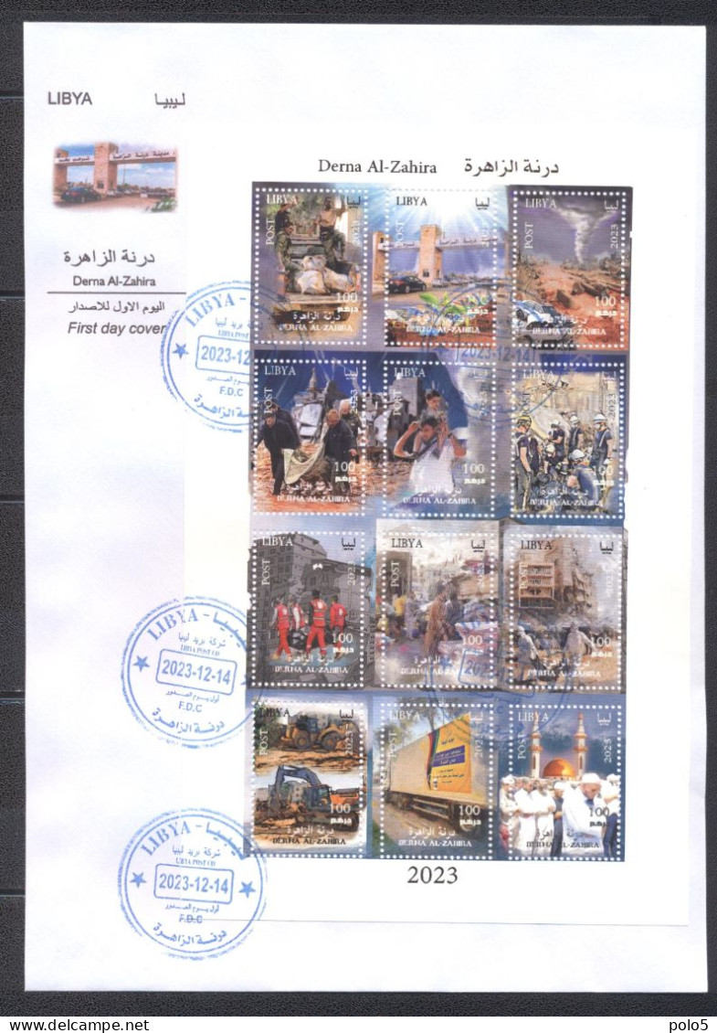 Libya 2023- Derna M/Sheet FDC - Libia