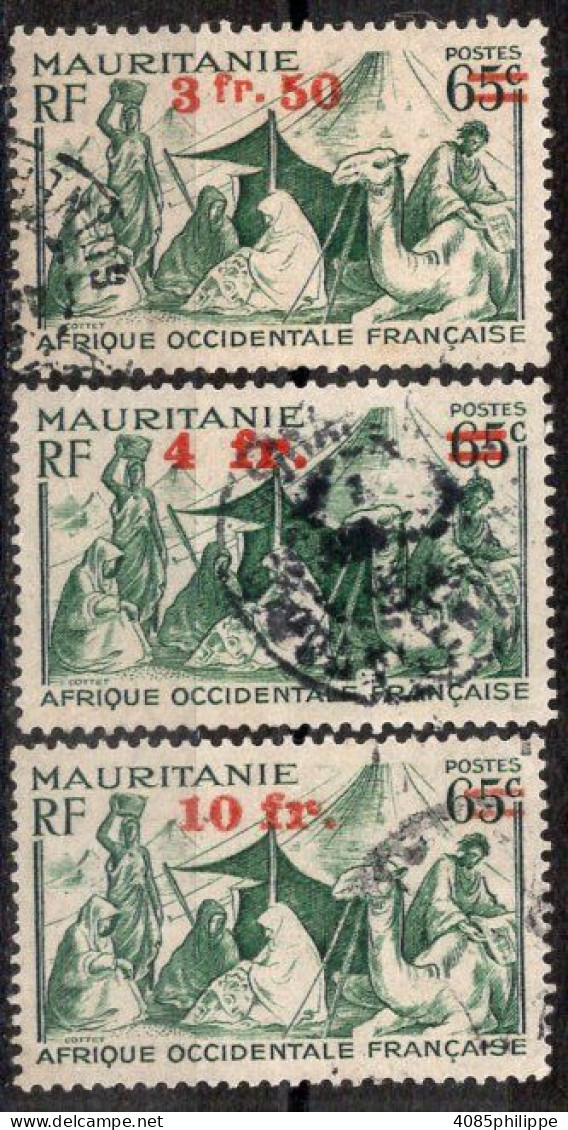 Mauritanie Timbres-poste N°133, 134 & 136 Oblitérés Cote : 3€00 - Gebruikt