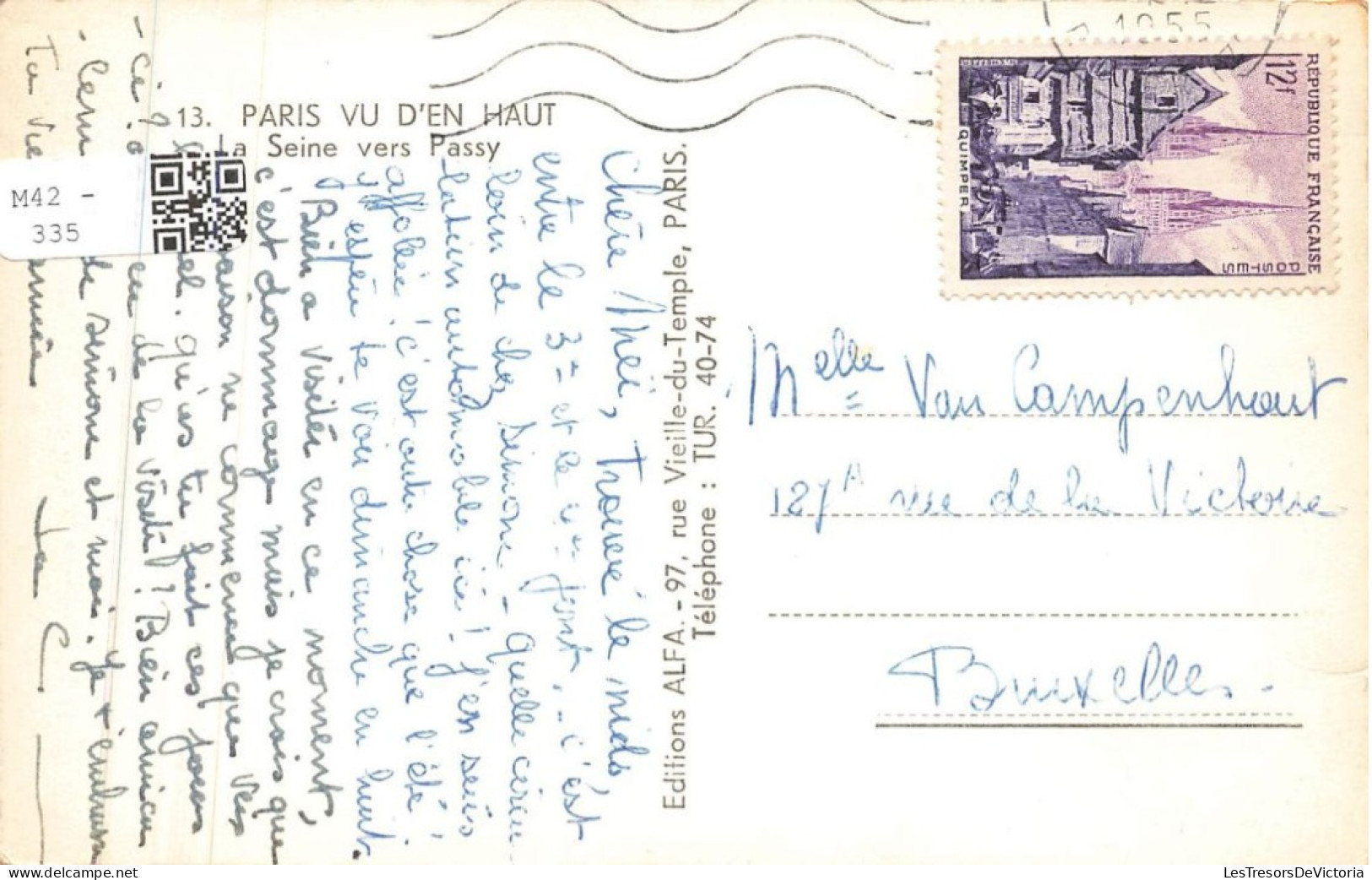 FRANCE - Paris - La Seine Vers Passy - Fleuve - Pont - Carte Postale Ancienne - La Seine Et Ses Bords