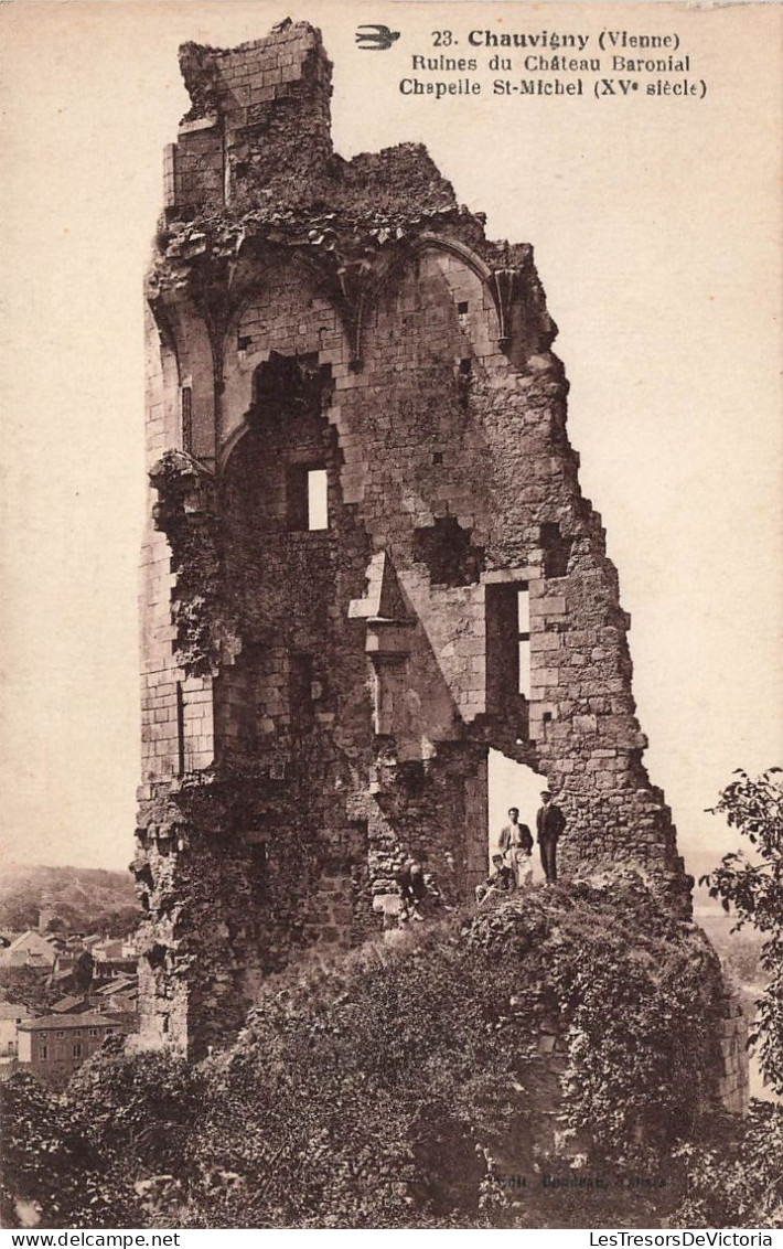FRANCE - Chauvigny - Ruines Du Château Baronial - Chapelle Saint Michel XVe Siècle - Carte Postale Ancienne - Chauvigny