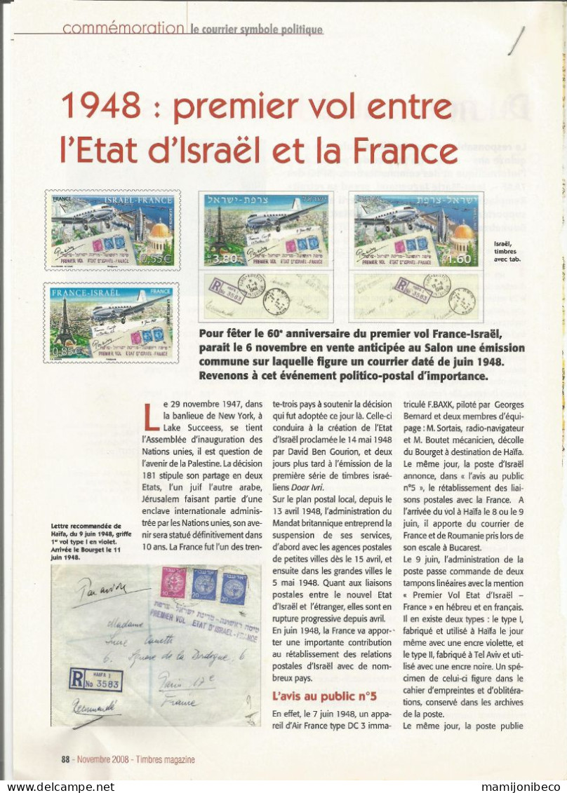 Documentation Lignes ARKIA  Et EL AL 1948 / 1974 - Poste Aérienne