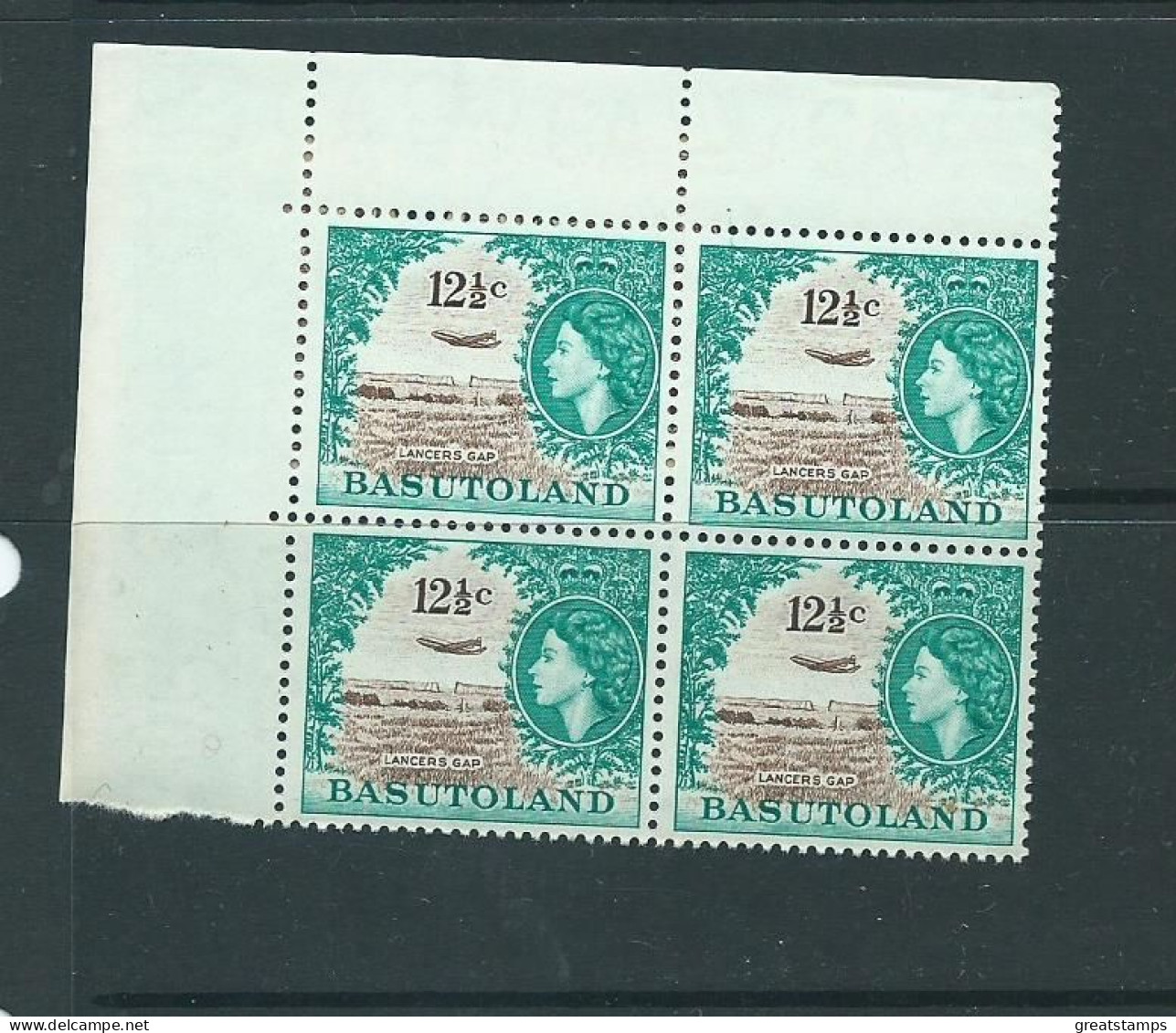 Basutoland Stamps Rare Block Of 4  Mnh 1964 12.5 Cents Sg90 Watermark 12 - 1933-1964 Colonie Britannique