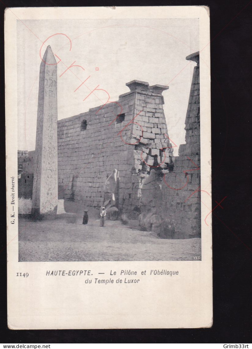 Haute-Egypte - Le Pilône Et L'Obélisque Du Temple De Luxor - Postkaart - Louxor