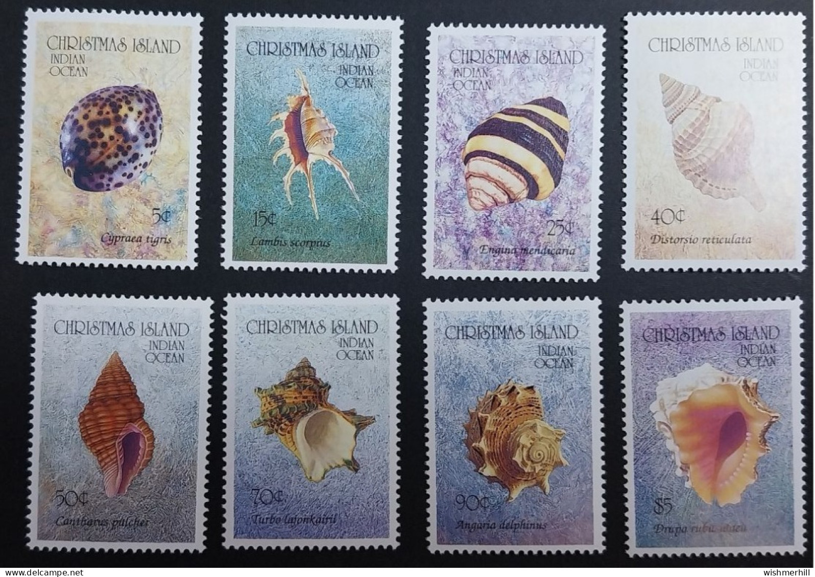 Coquillages Shells // Série Complète Neuve ** MNH ; Christmas Island YT 373/380 (1992) Cote 22 € - Christmas Island