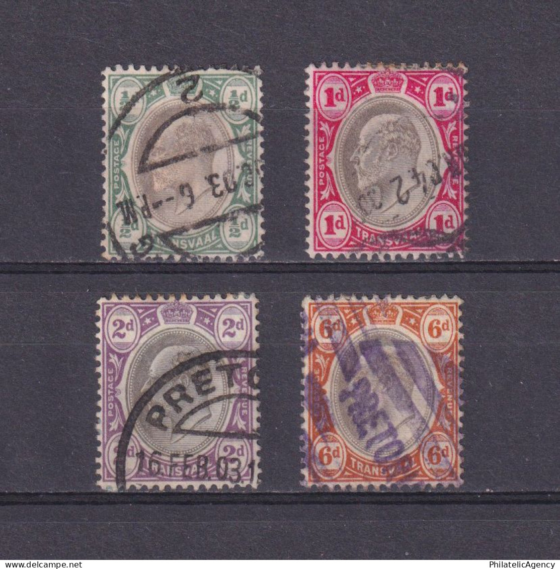 TRANSVAAL SOUTH AFRICA 1902, SG #244-250, Part Set, Wmk Crown CA, Used - Transvaal (1870-1909)