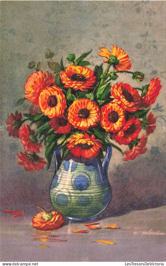 FLEURS, PLANTES & ARBRES - Fleurs - Une Fleur Dans Une Vase - Carte Postale Ancienne - Blumen