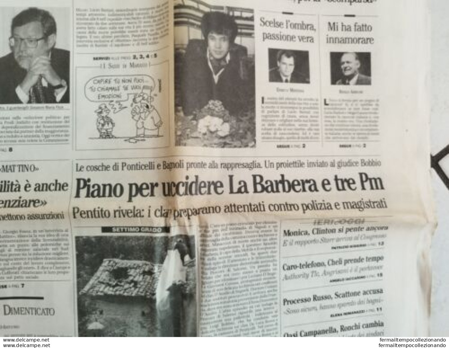 Br Giornale Il Mattino Addio A Lucio Battisti 1998 - Riviste & Cataloghi